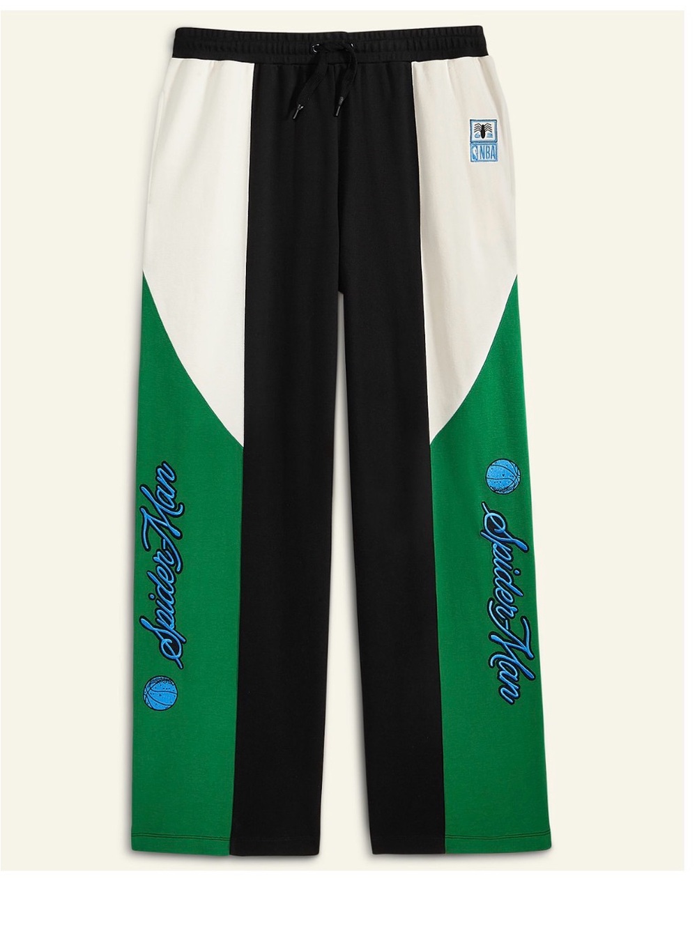 Marvel Spider-Man NBA Track Pants NWT Black Green Y2K Oversized XL